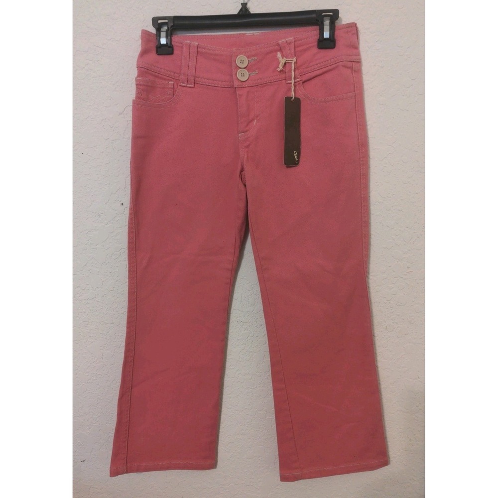 Clash Junior Women's Pink Capris Flare Jeans Size 3 NWT